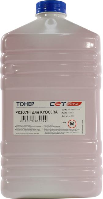 Тонер CET <OSP0207M500> PK207M Magenta  для  Kyocera  500г