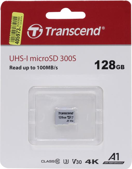 Transcend <TS128GUSD300S> microSDXC 128Gb  UHS-I U3  A1  V30