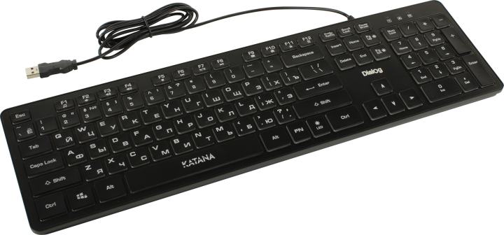Клавиатура Dialog Katana KK-ML17U <Black> <USB> 104КЛ,  подсветка клавиш
