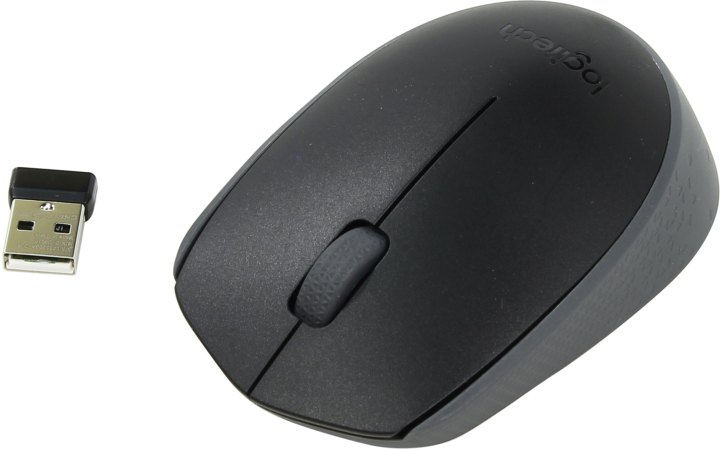 Logitech M171 Wireless Black Mouse  <910-004424> (RTL)  USB  3btn+Roll