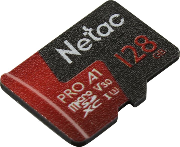 Netac <NT02P500PRO-128G-S> microSDXC Memory Card 128Gb A1 V30  UHS-I U1