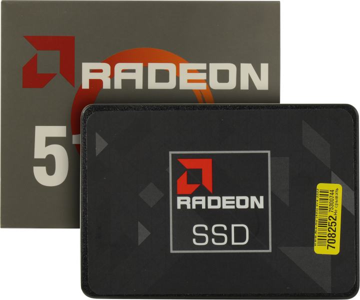 Накопитель SSD 512 Gb SATA 6Gb/s AMD Radeon R5 <R5SL512G>  2.5"  3D  TLC