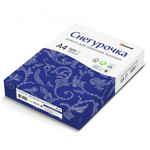 Бумага "Снегурочка", 80 г/м2, А4, 500 л, бел. 98%