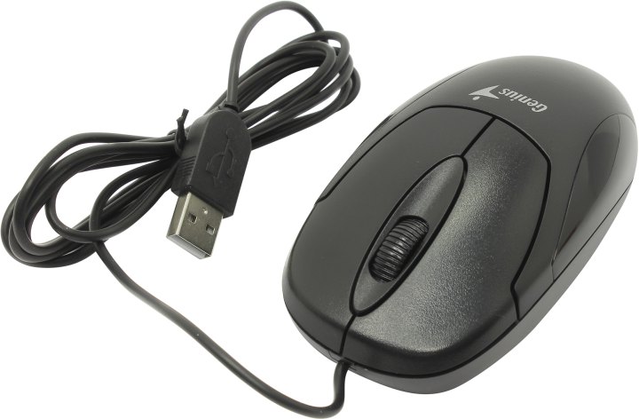 Genius Optical Wheel Mouse XScroll V3 <Black> USB  3btn+Roll (31010233100/31010021400)