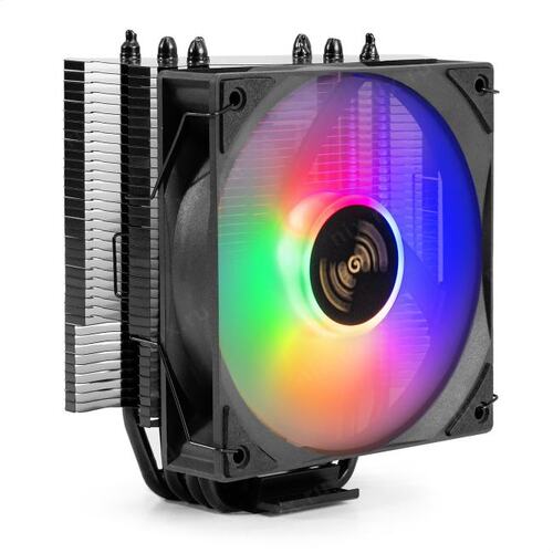 EX301155RUS Кулер ExeGate Dark Magic EXX400V3-PWM.RGB (Al+Cu, черное покрытие, 4 тепл.трубки, LGA115
