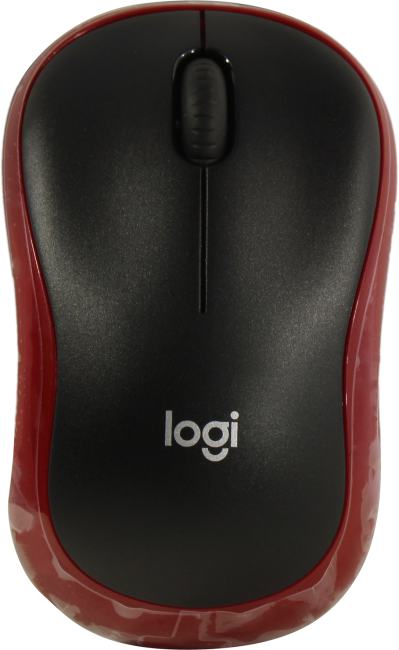 Logitech M185 Red Wireless Mouse <910-002633> (RTL)  USB  3btn+Roll  уменьшенная
