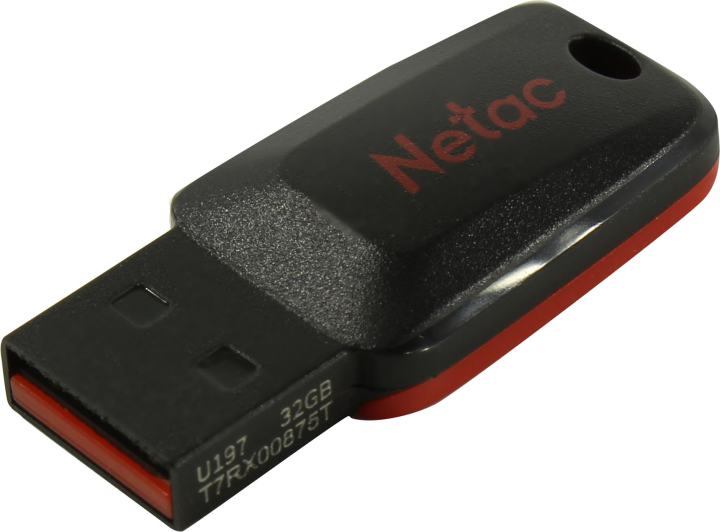 Netac <NT03U197N-032G-20BK> USB2.0  Flash Drive  32Gb  (RTL)