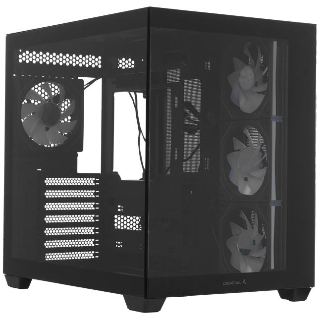 Miditower Deepcool CG530 4F BK <R-CG530-BKADA4-G-1> Black ATX без  БП,  с  окном