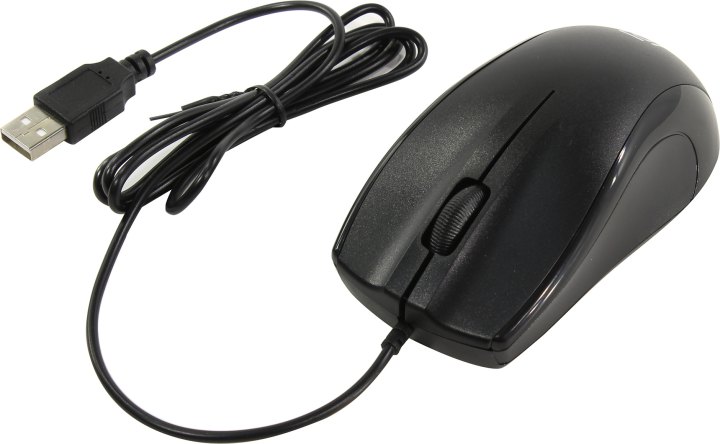 OKLICK Optical Mouse <185M> <Black>  (RTL)  USB 3btn+Roll <945606>